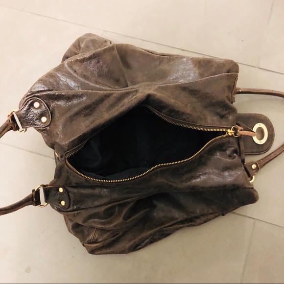 Foley & Corinna Leather Bender Turn Lock Handbag - Picture 5 of 8